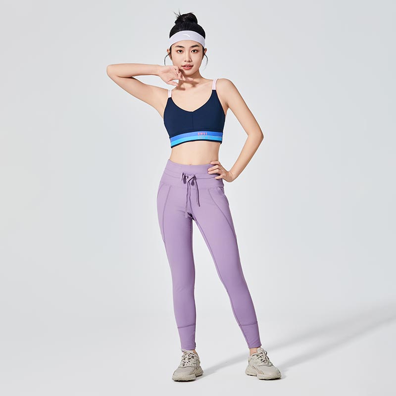 Naka-print sa Elastic Sports Bra