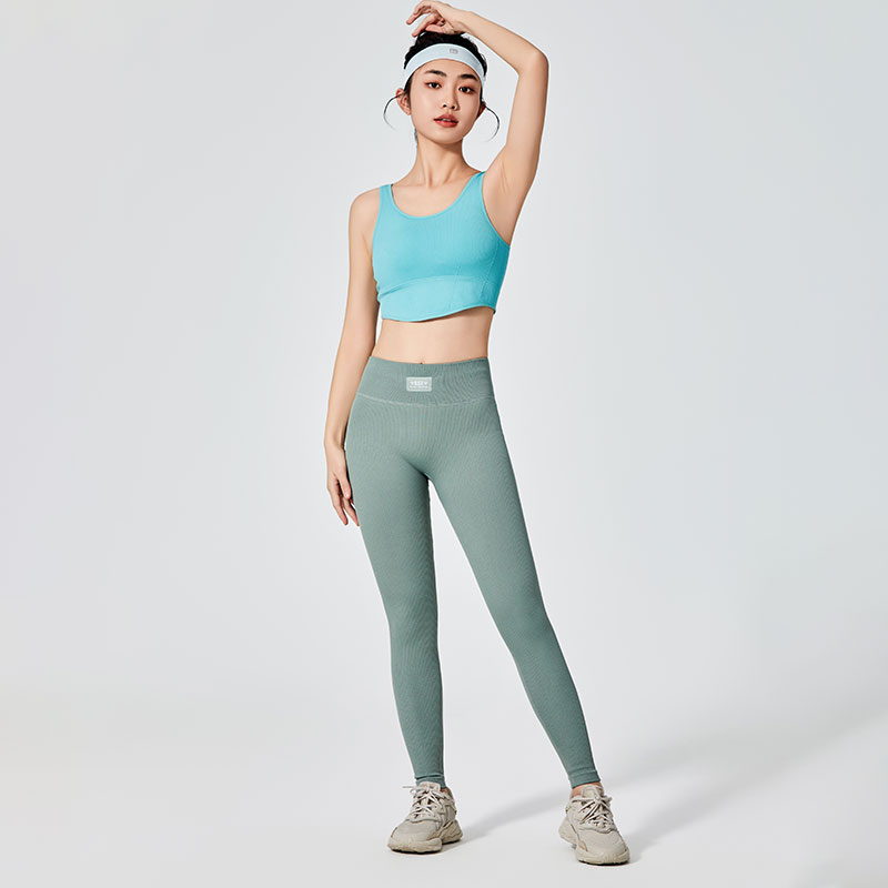 Women Green Plain Dyeing Sports Leggings