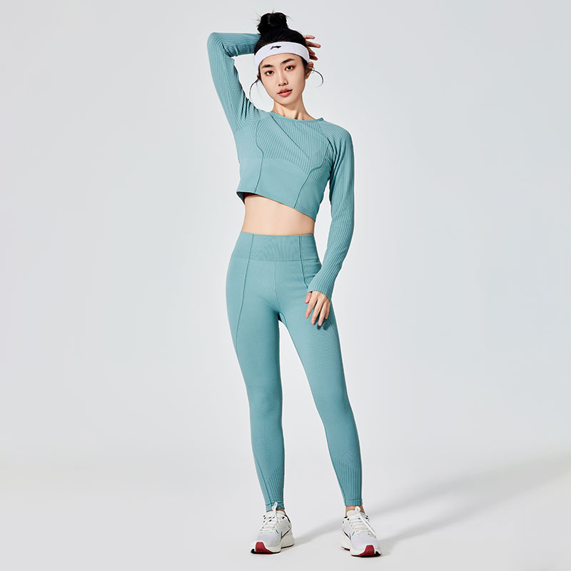 Pambabaeng Plain Dyeing Sports Leggings