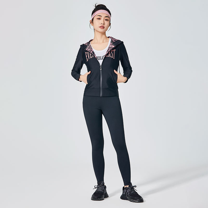 Mga Pambabaeng Pure Black Classic Sports Leggings